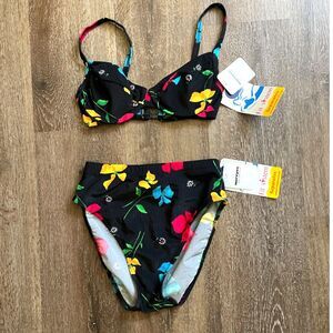 Vintage New Bathing Suit Mervyn's Fit System Bikini 2 Piece High Waist Size 8/10